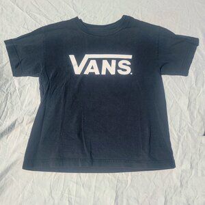 VANS T Shirt Youth Size L (12-14)Seamless Sides Alsyle Tag Black Faded Good Logo